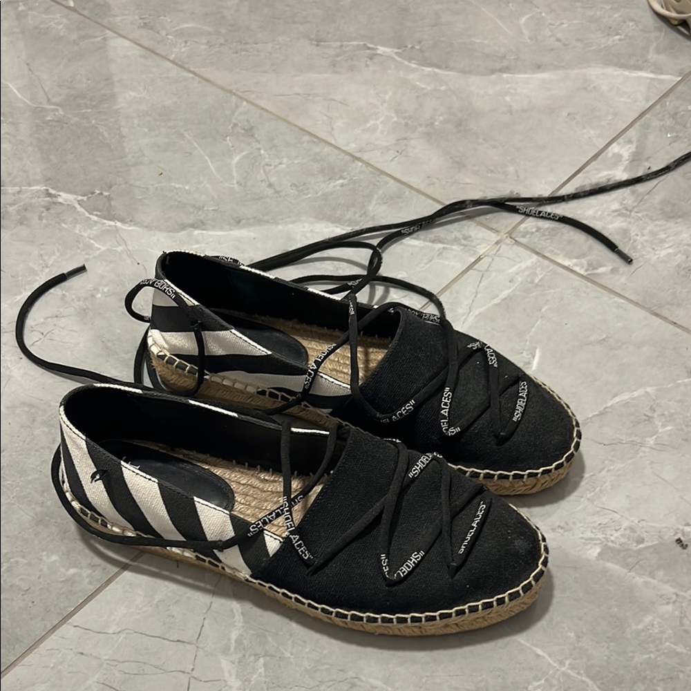 Off-White Black and White Espadrilles